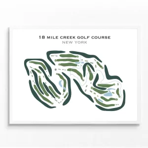 18 Mile Creek Golf Course, New York - Printed Golf Course