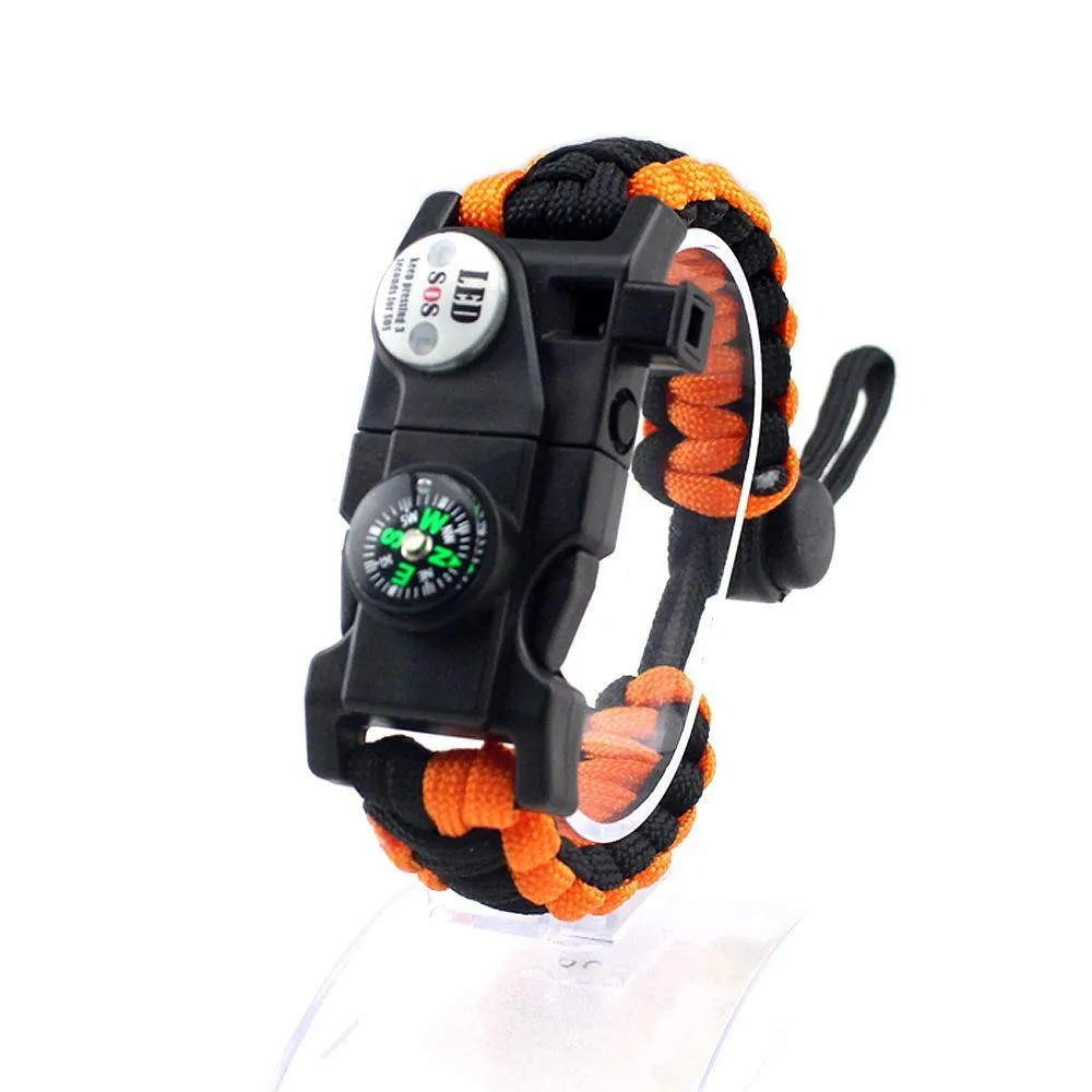 Adjustable Survival Bracelet, Paracord Emergency Sports Wristband