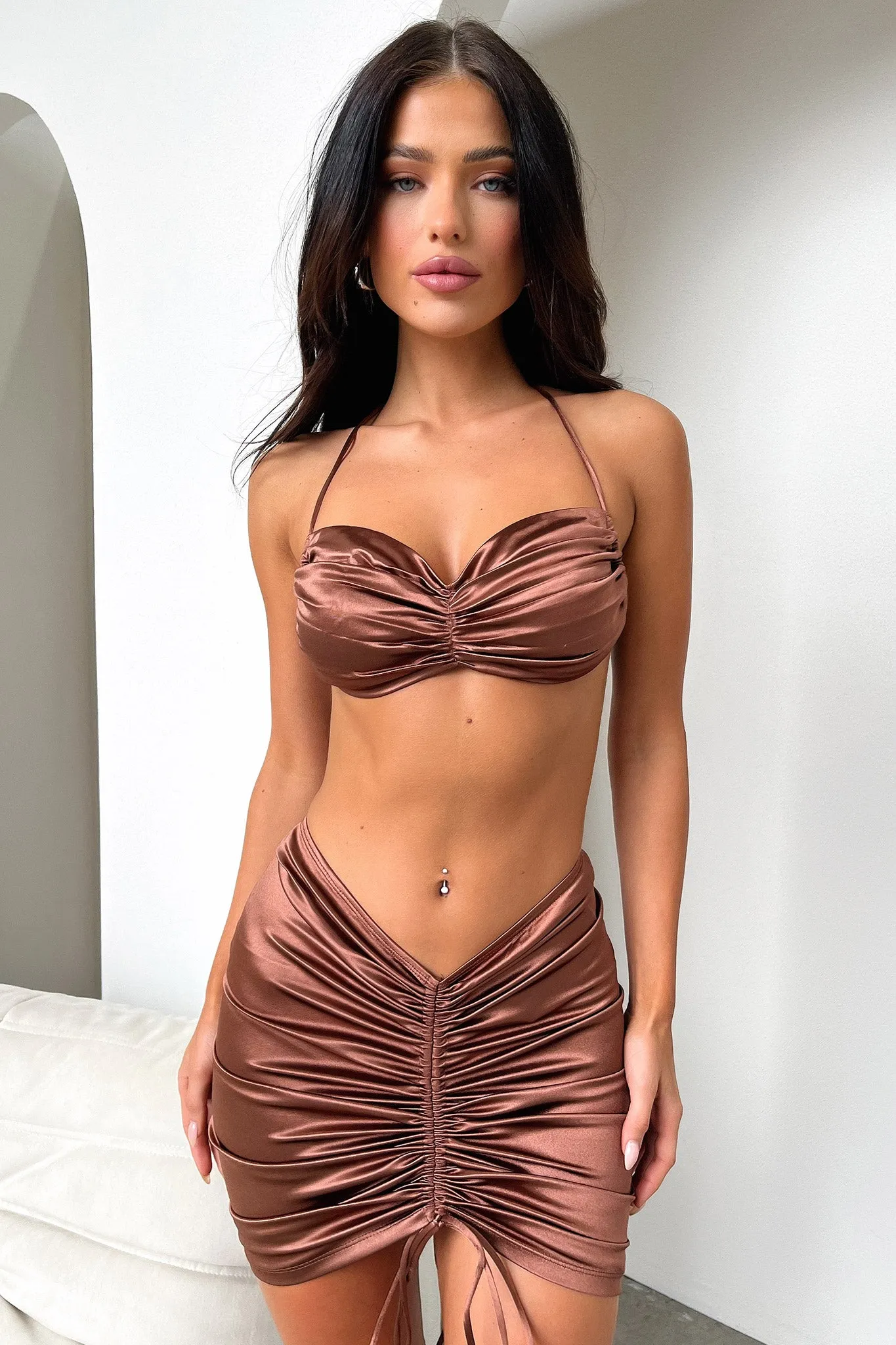 Alannah Crop - Brown