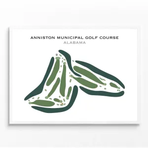 Anniston Municipal Golf Course, Alabama - Printed Golf Course