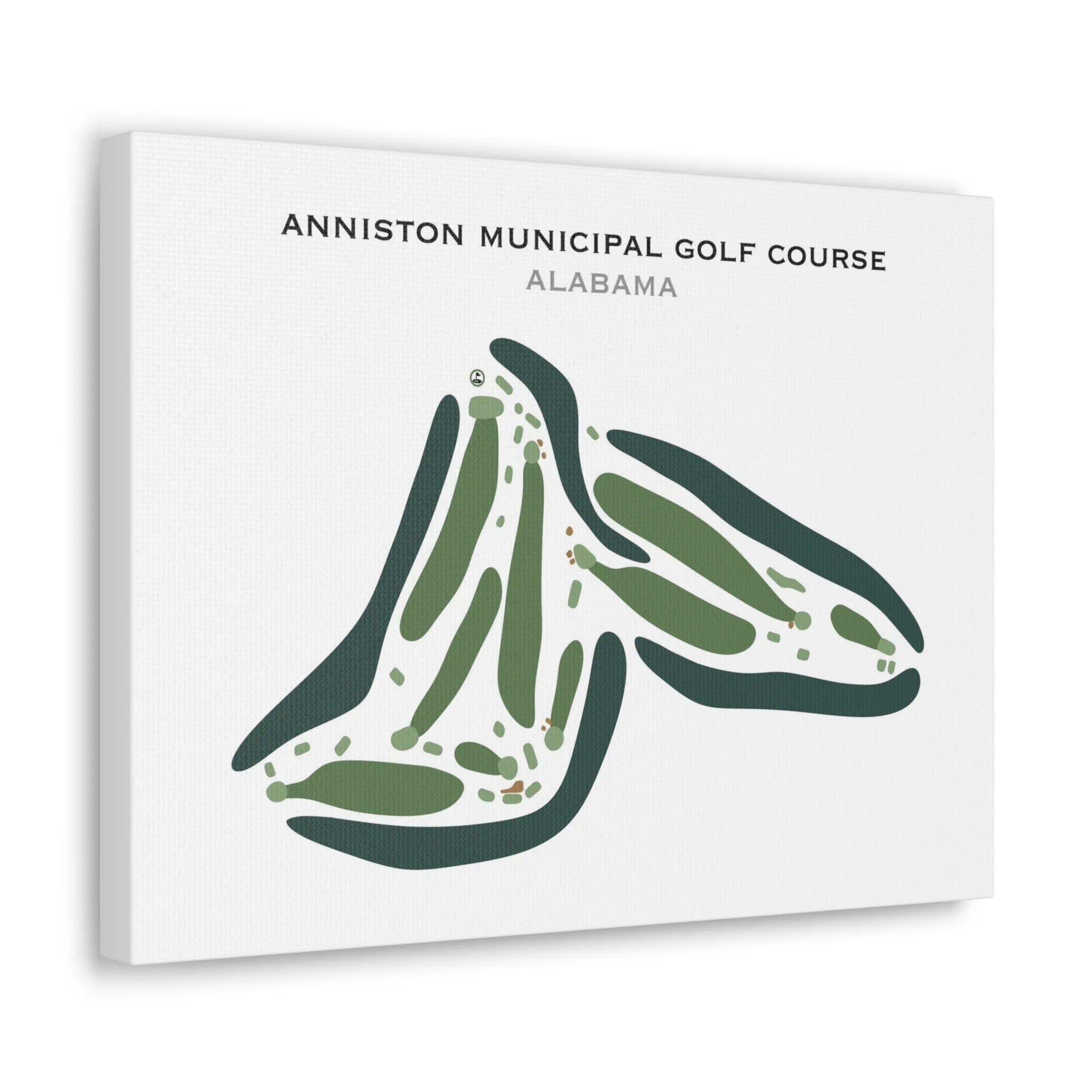 Anniston Municipal Golf Course, Alabama - Printed Golf Course