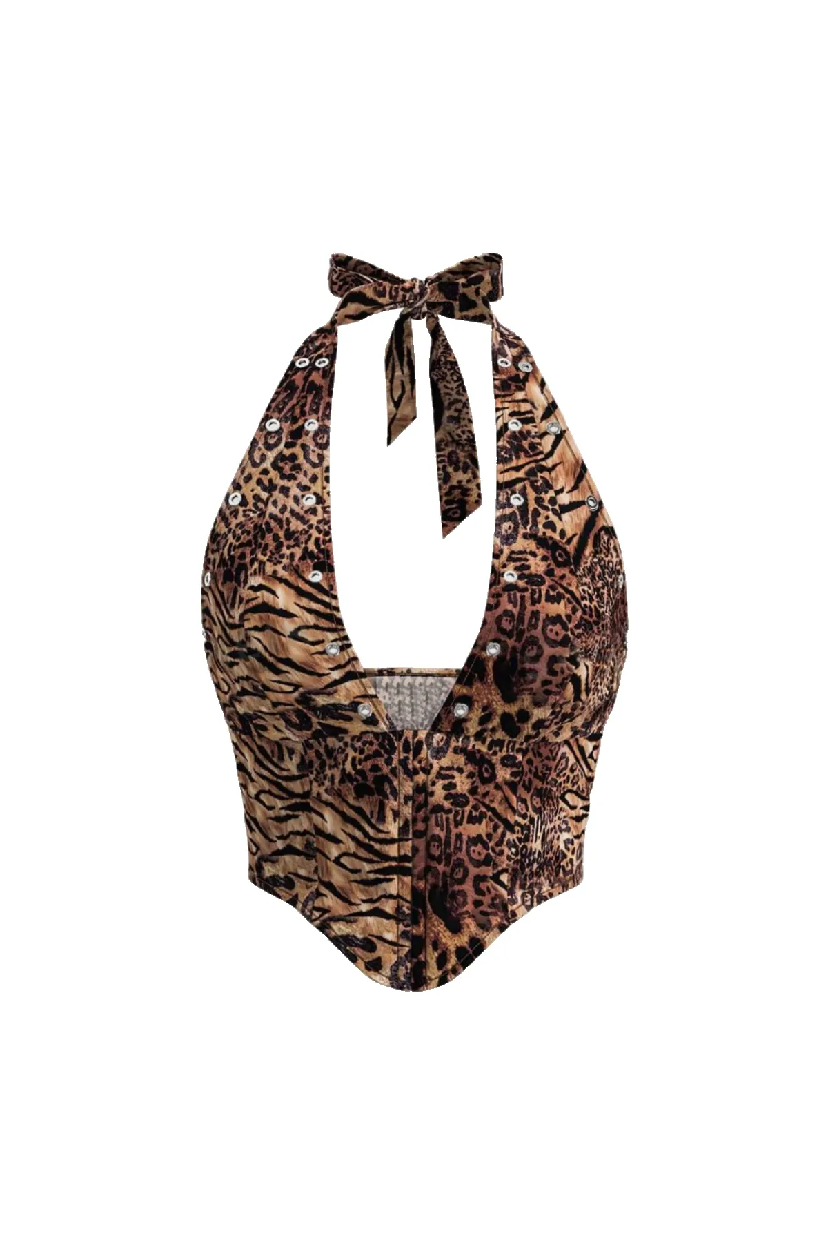 Averi Halter Top (Leopard Print)