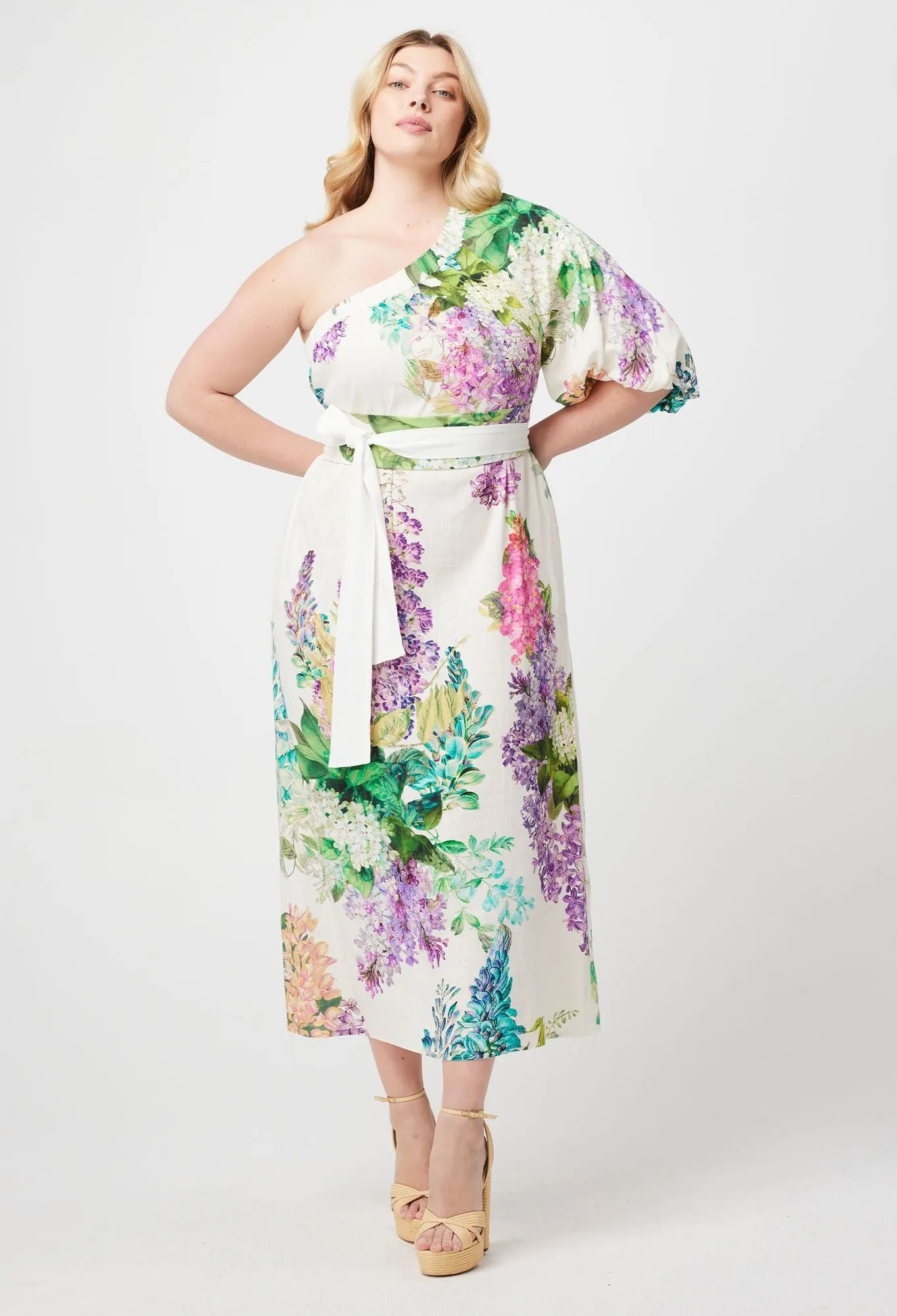 BAHIA LINEN VISCOSE DRESS | Wisteria Alba