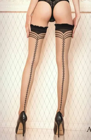 Ballerina 430 Hold Ups black/nude