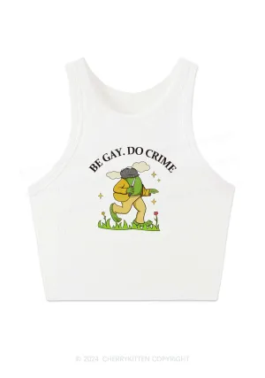 Be Gay Do Crime Frog Y2K Crop Tank Top Cherrykitten