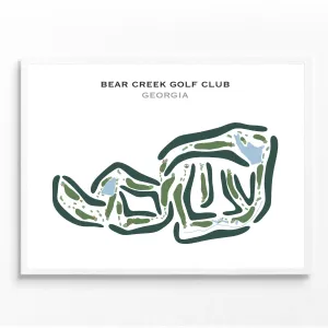 Bear Creek Golf Club, Georgia - Printed Golf Courses