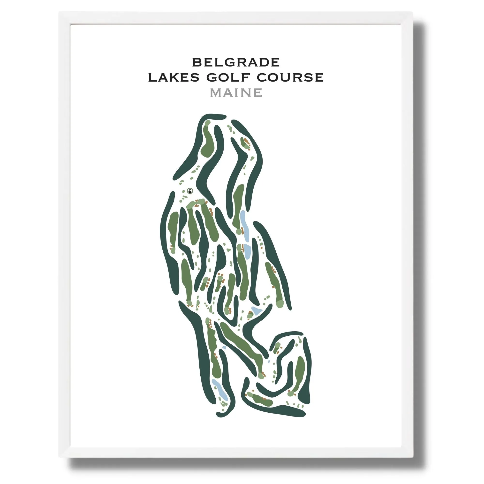 Belgrade Lakes Golf Course, Maine - Printed Golf Course