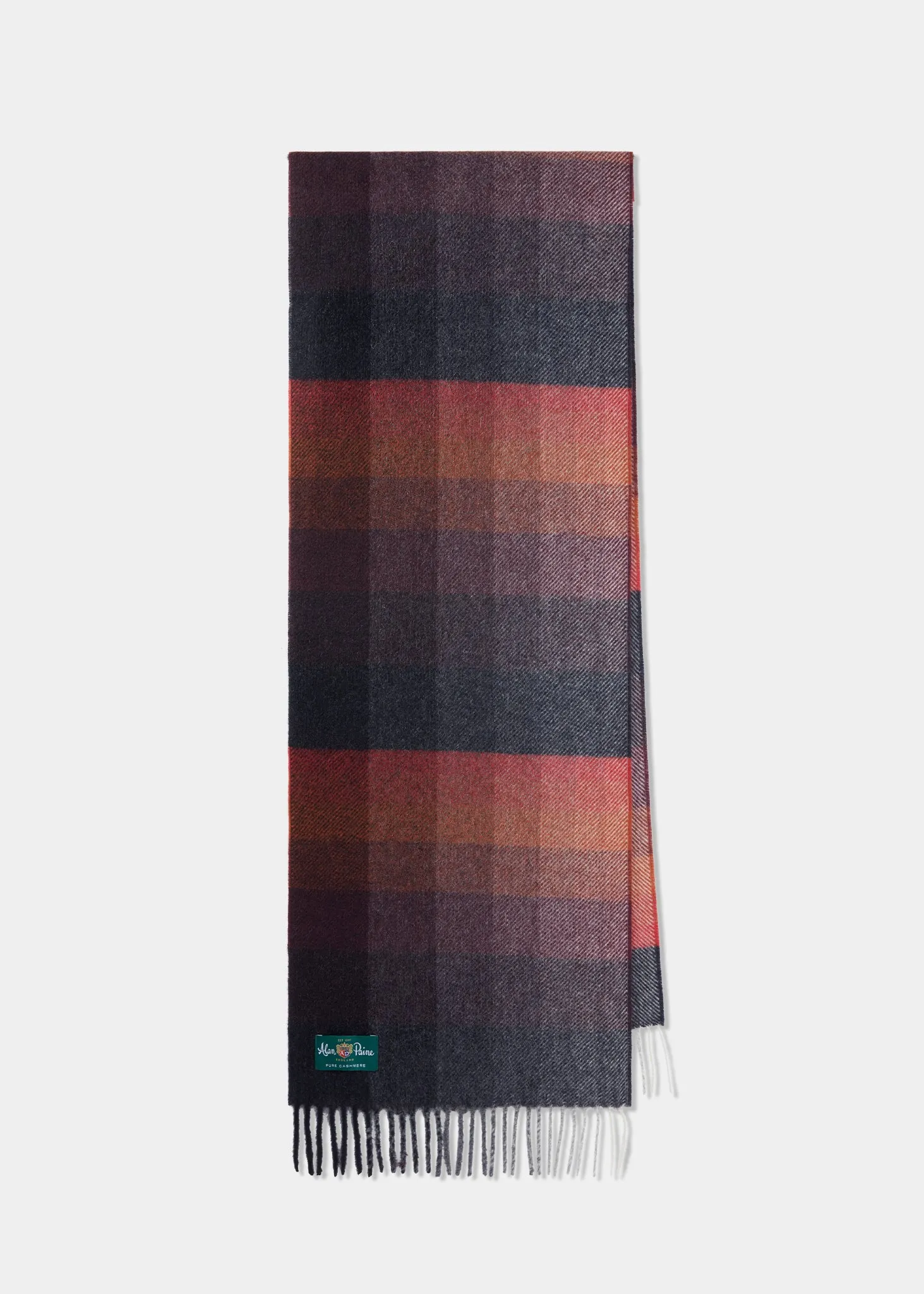 Bradfield Faded Stripe Scarf in Rusty