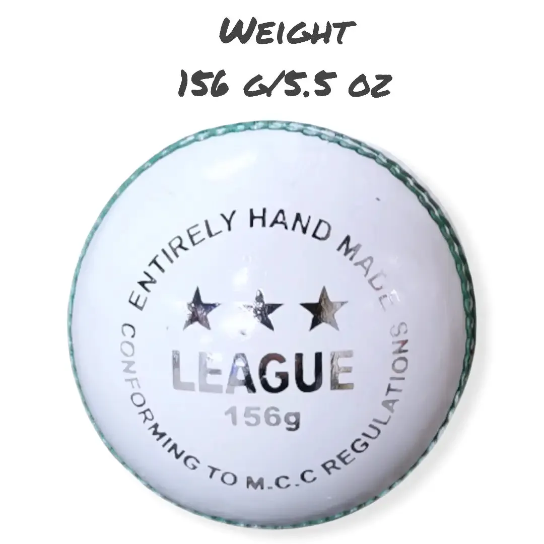 Bratla League Cricket Ball Leather Hard Ball Hand Stitched Senior