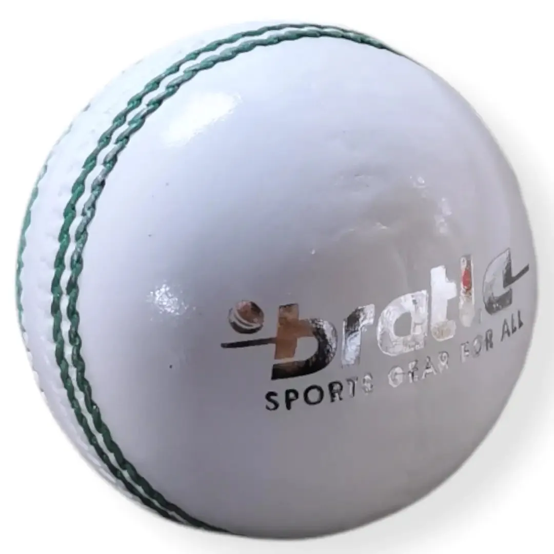 Bratla League Cricket Ball Leather Hard Ball Hand Stitched Senior