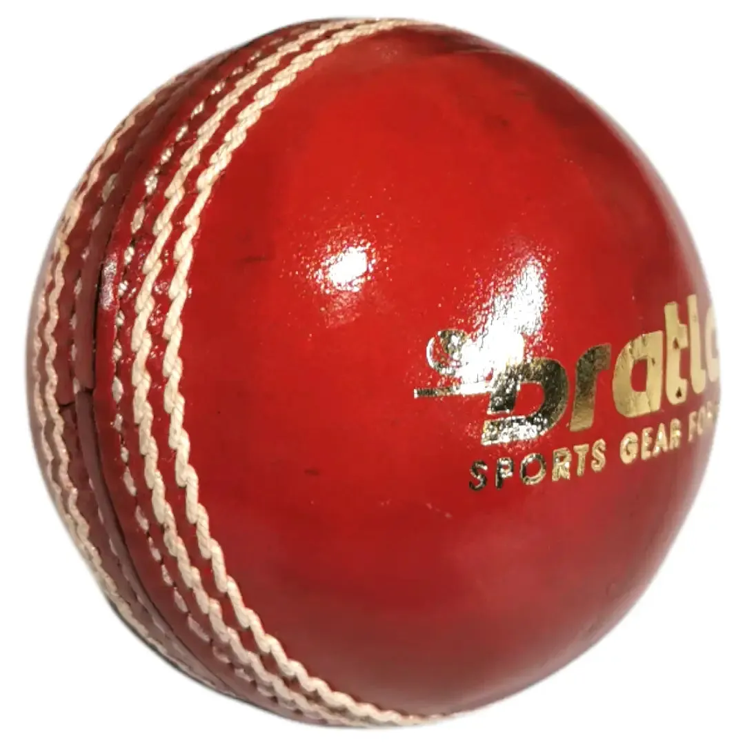 Bratla League Cricket Ball Leather Hard Ball Hand Stitched Senior