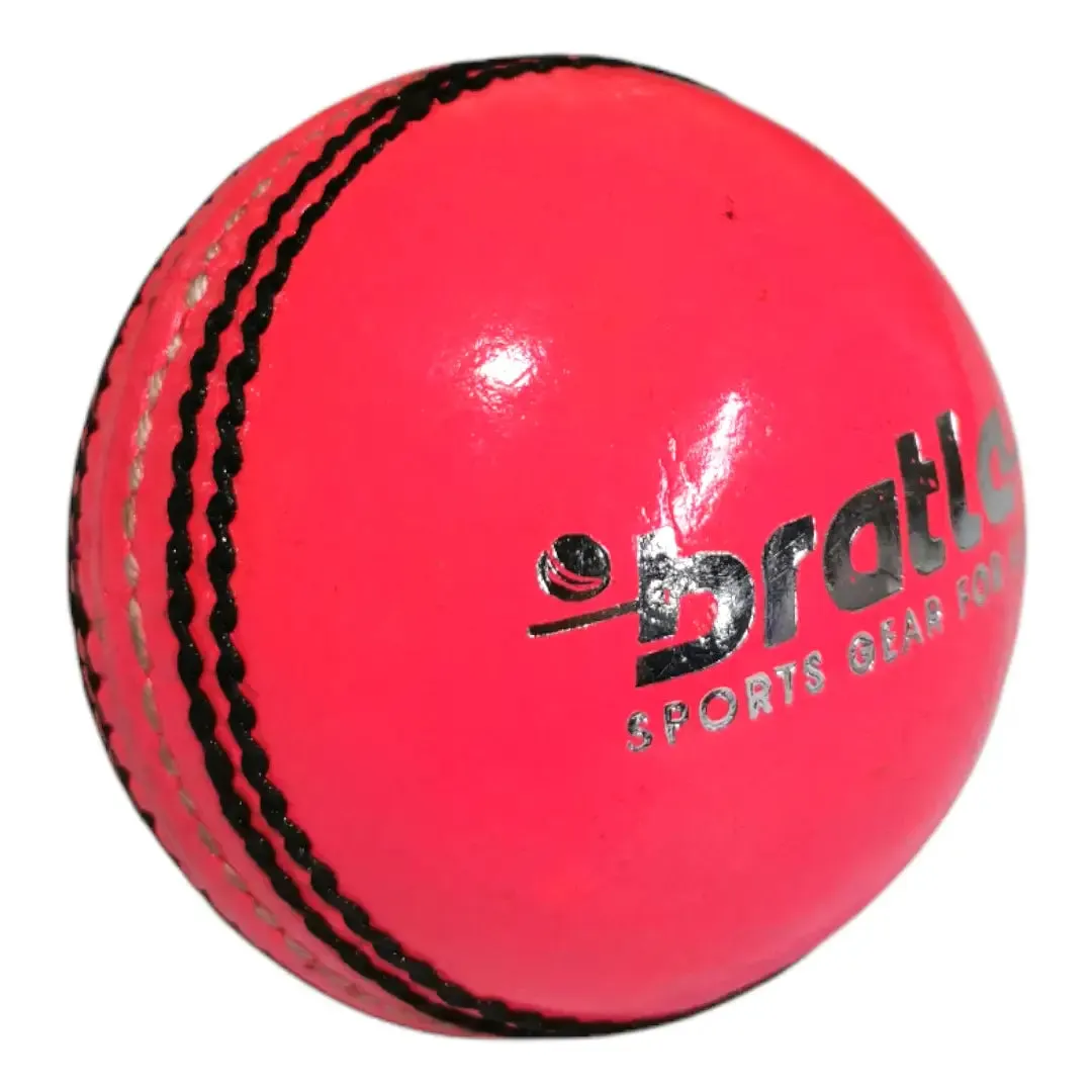 Bratla League Cricket Ball Leather Hard Ball Hand Stitched Senior