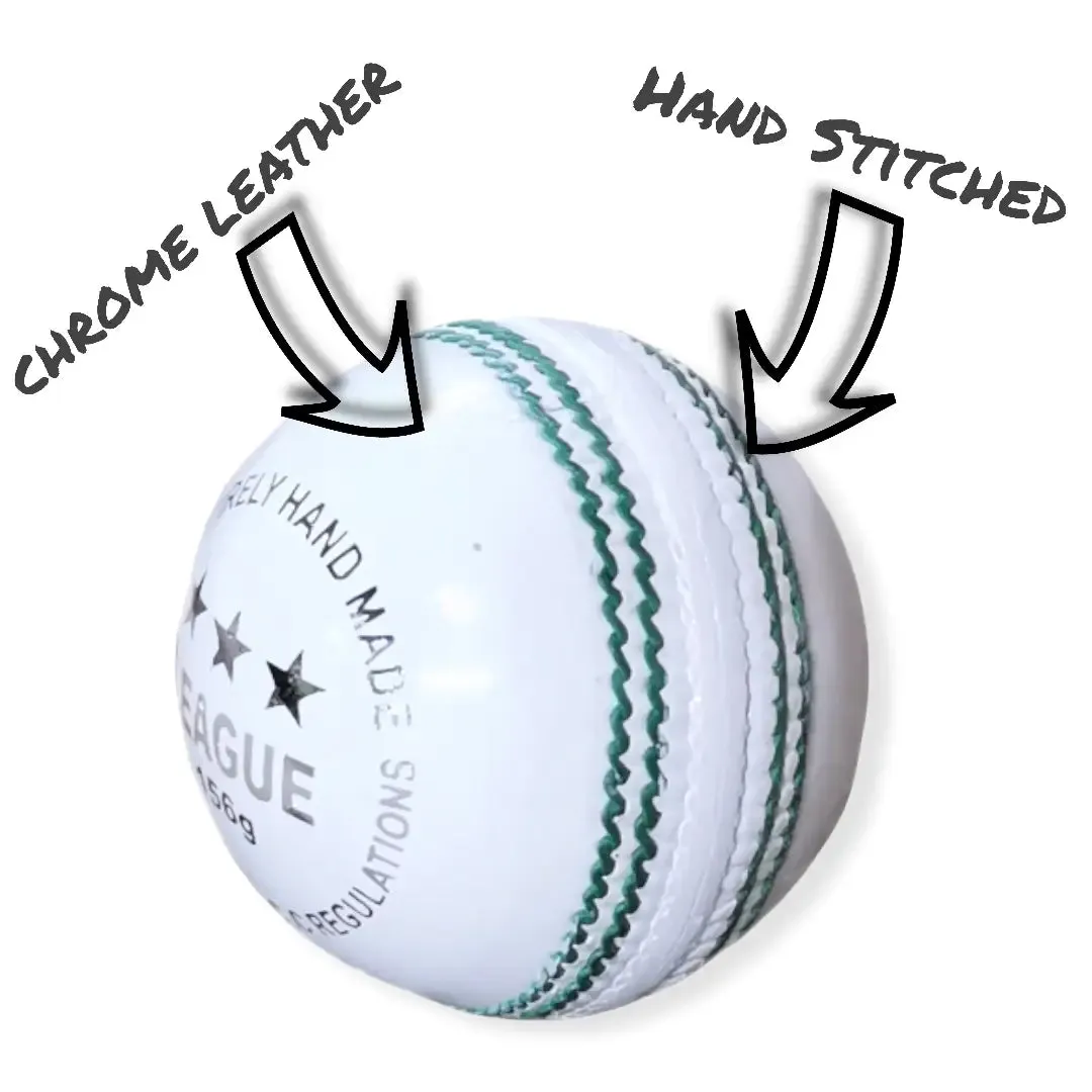 Bratla League Cricket Ball Leather Hard Ball Hand Stitched Senior