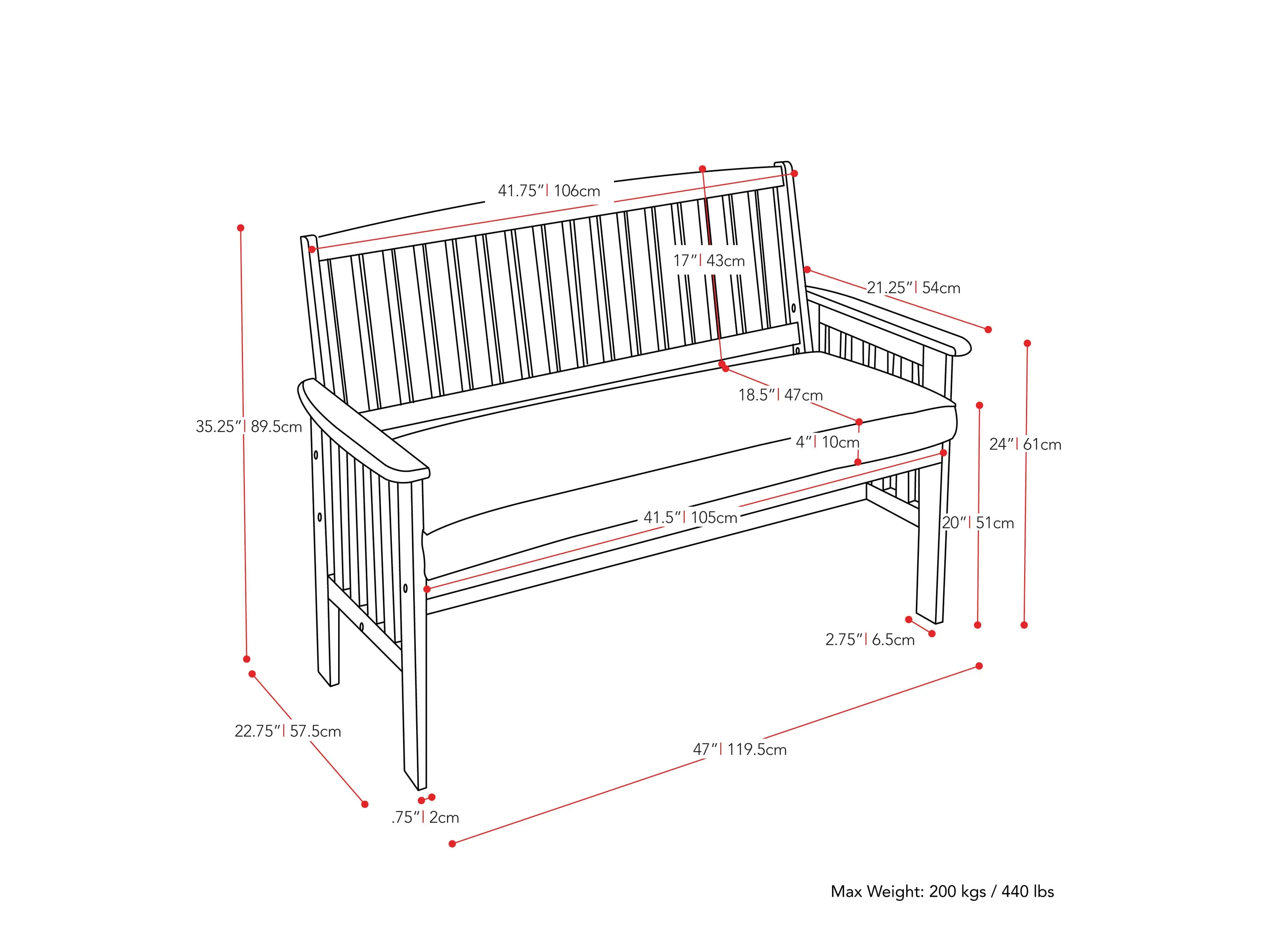 Brown Wooden 4pc Patio Set