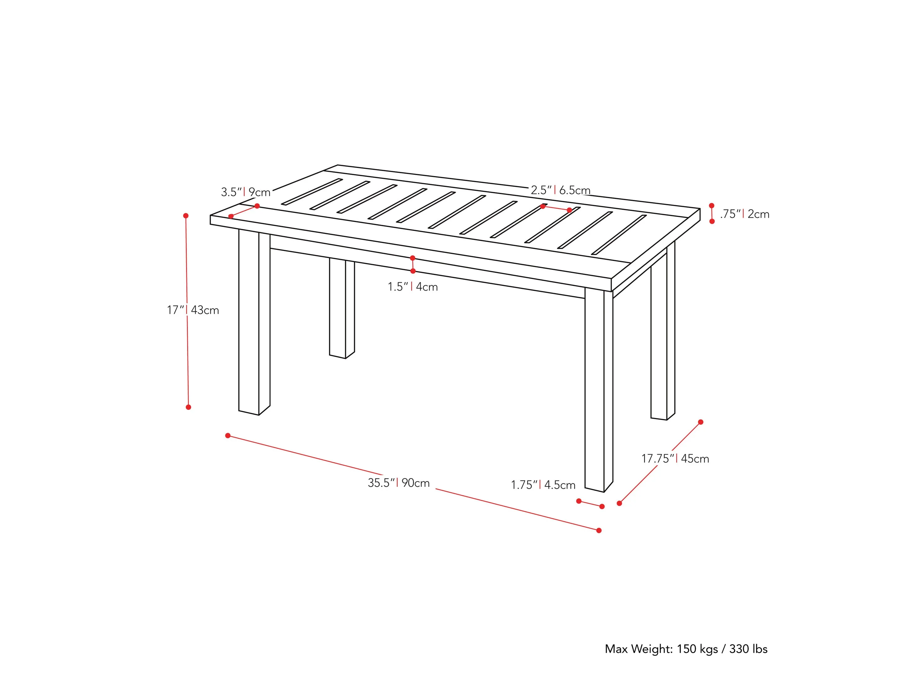 Brown Wooden 4pc Patio Set