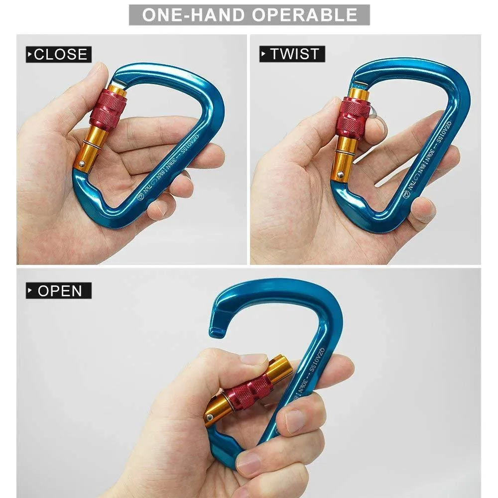 Carabiner Clip Aluminium Wiregate Heavy Duty Durable D-Ring Hooks