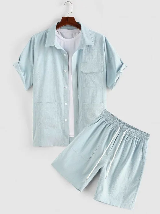 Cargo Pocket Shirt And Shorts