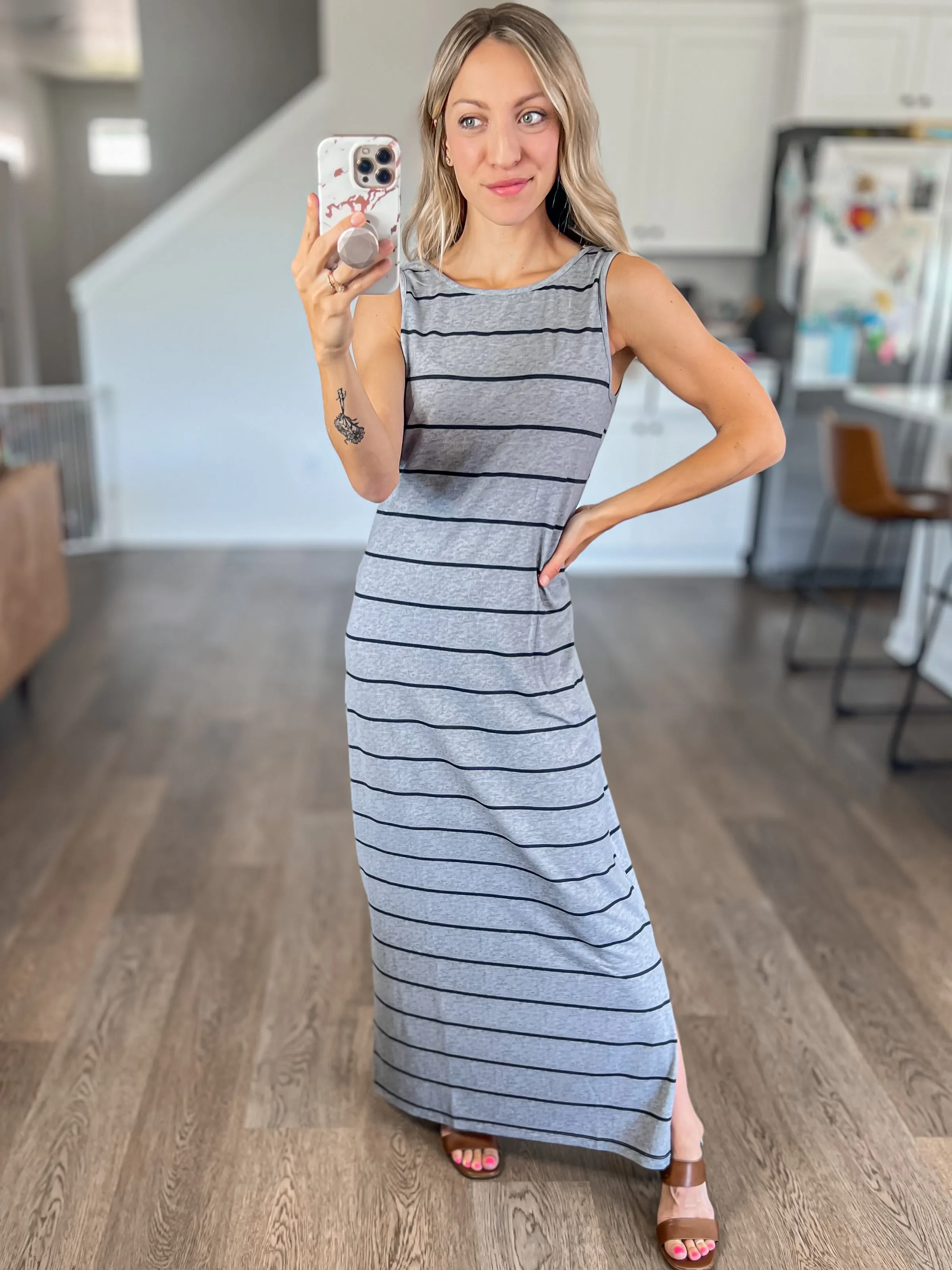 Classic Stripe Maxi Dress