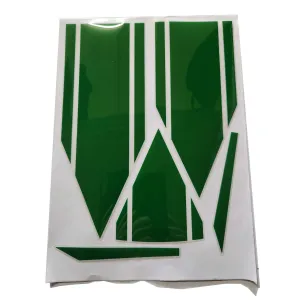 Cricket Bat Sticker Set - Green