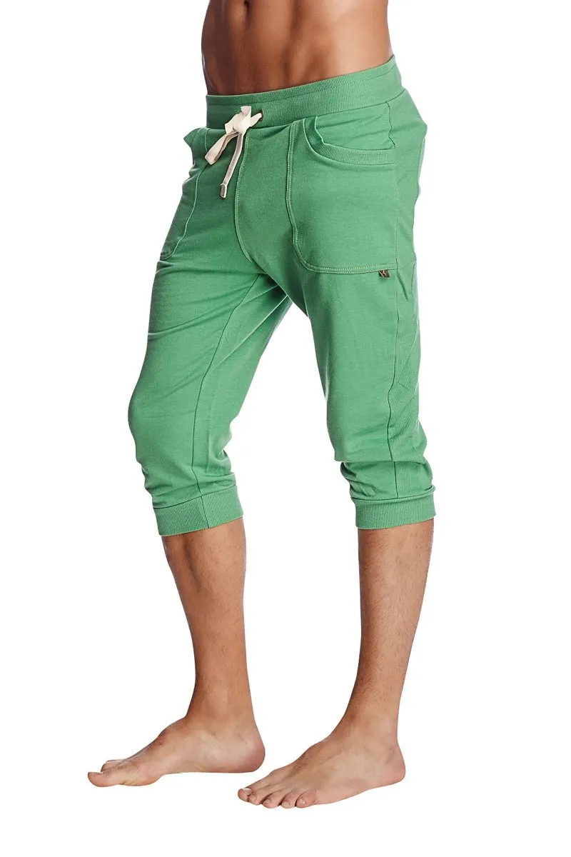 Cuffed Yoga Pants (Solid Bamboo Green)