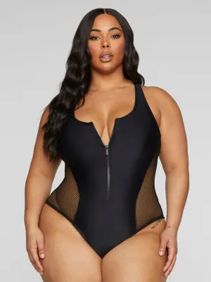 Dascha Zip-Up One-Piece Swimsuit