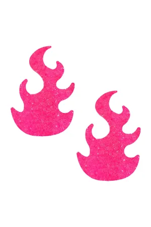 Edgy Reflective Pink Flame Nipztix