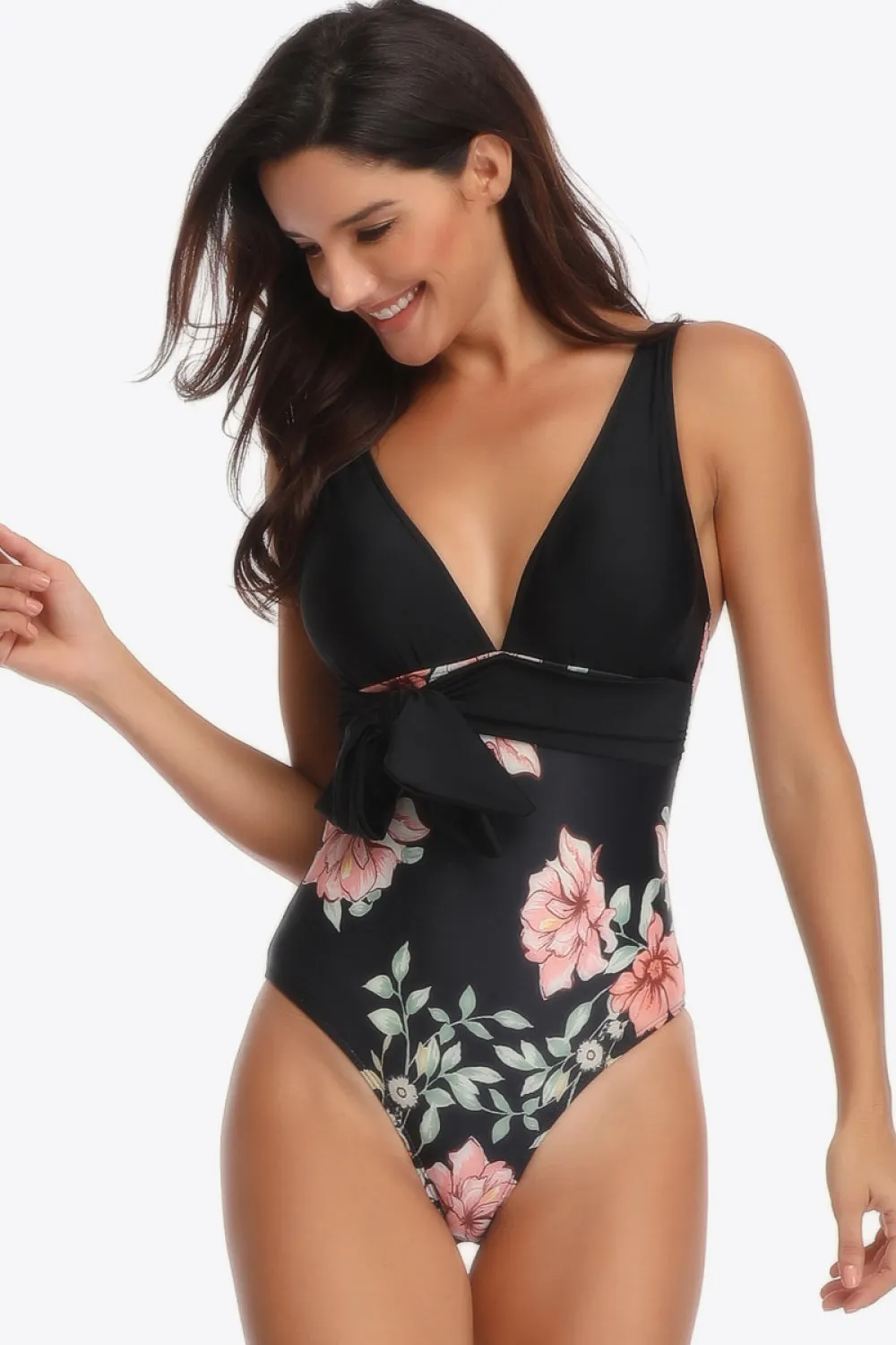 Floral Tied One-Piece Swimsuit