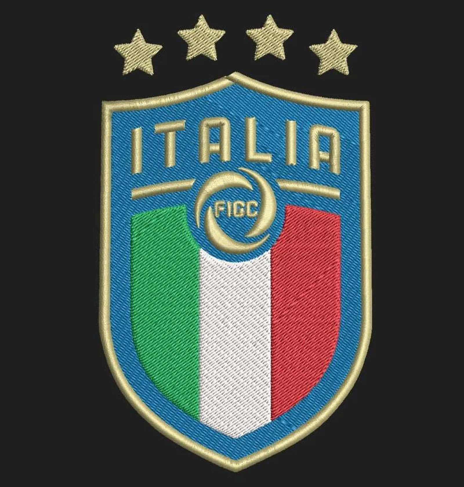 Football Club Team Italy logo: Embroidery Design