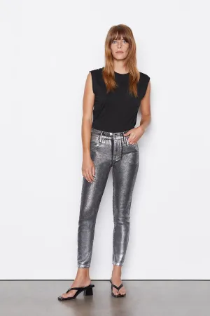 Frame - Le High Skinny Crop Chrome Noir