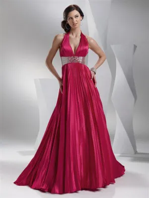 Fuschia Grecian Graduation Military Ball Gown Dress HB2028B