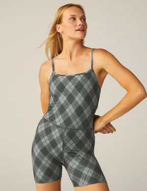 Gray Beyond Argyle SoftMark Keep Pace Biker Jumpsuit