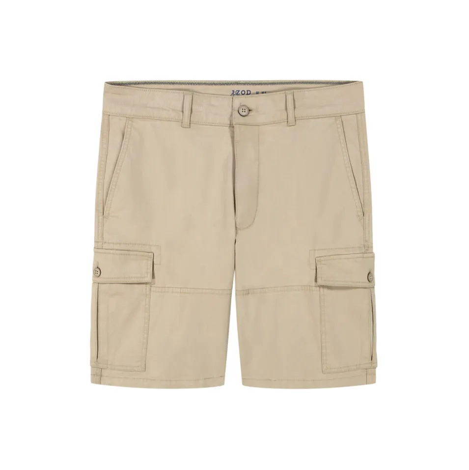 IZOD Mens Beach House Pigment Dyed Cargo Shorts