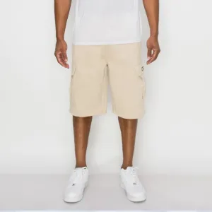 Khaki Cargo Fleece Shorts FL76