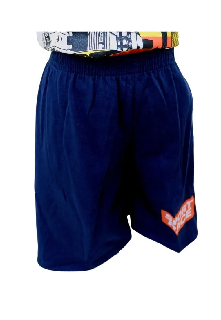 Landmark Sando And Short Set - Navy Blue