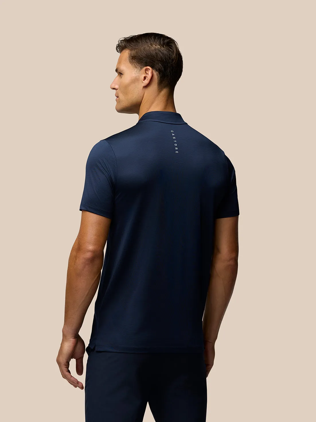 Men's Golf Short Sleeve Pinnacle Varsity Polo Shirt - Midnight Navy