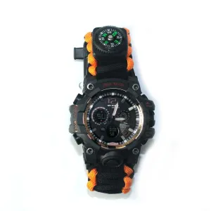 Multifunctional Survival Bracelet,Rechargable Watch Compass Gear