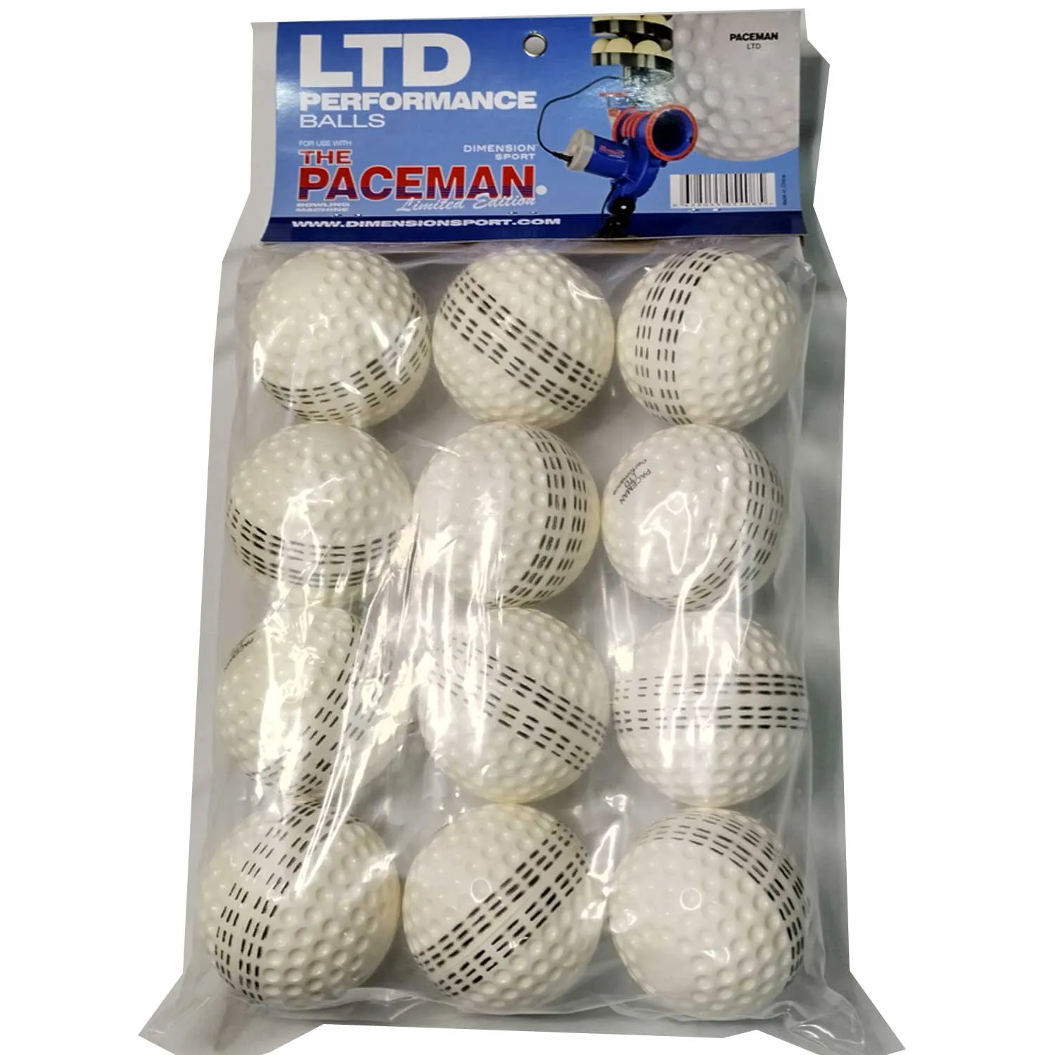 Paceman Cricket Bowling Machine Balls - LTD Performance Ball 12 Pack