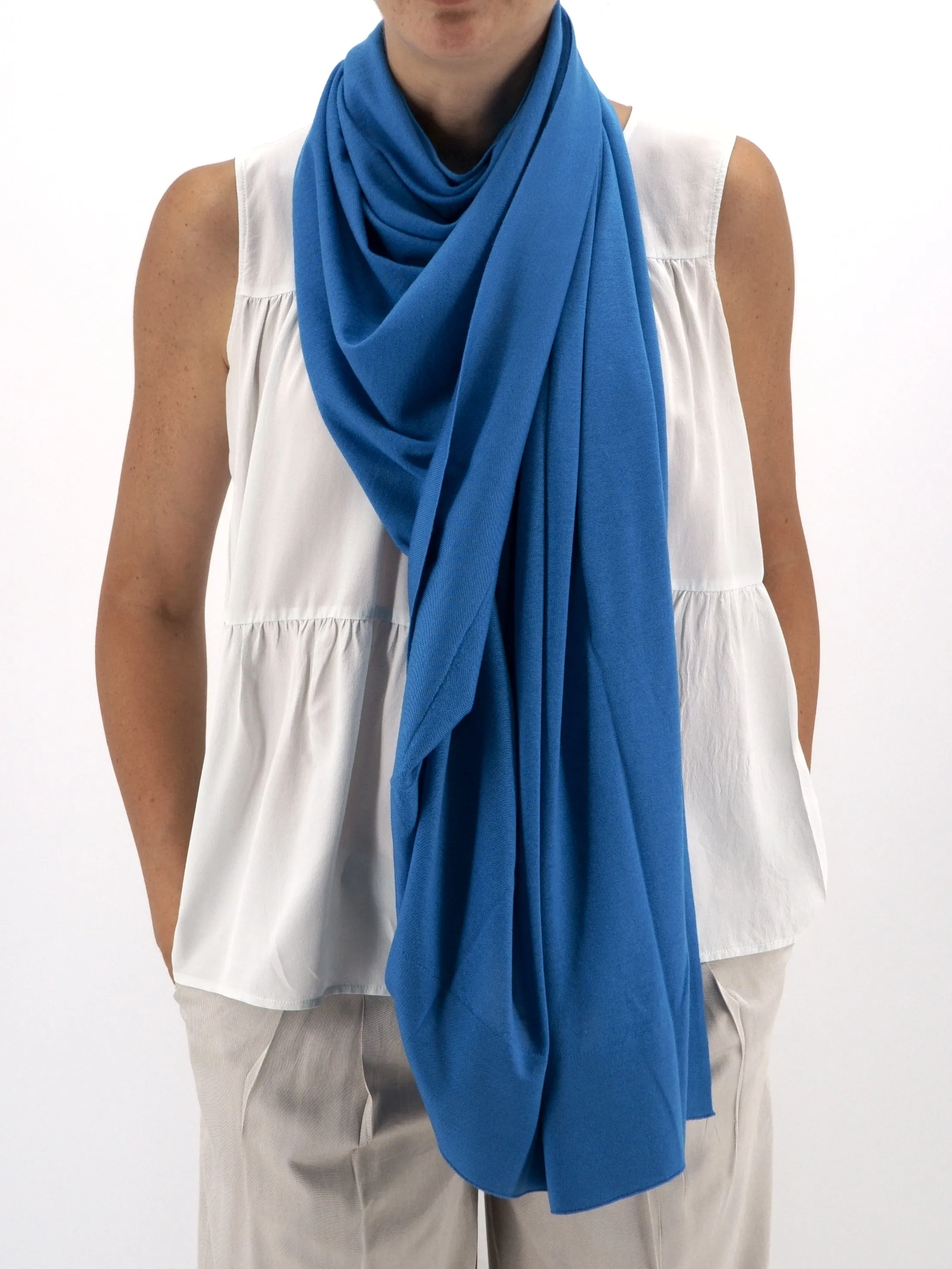 Poncho Blu Oltremare Cashmere & Seta