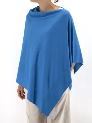 Poncho Blu Oltremare Cashmere & Seta