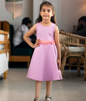 Pre-Order - Lilac Neoprene Dress  for Girls