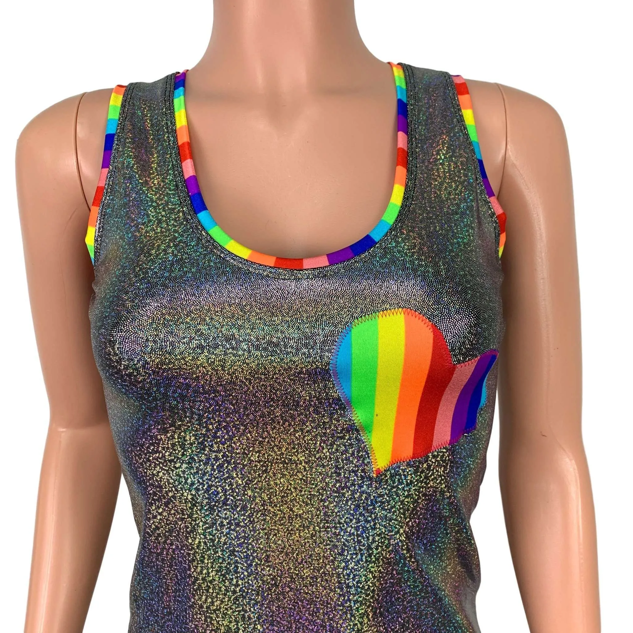 Rainbow Pride Holographic Tank Top