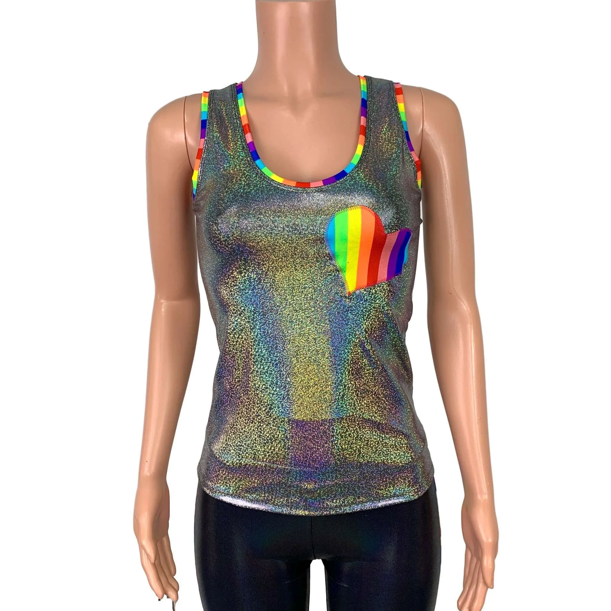 Rainbow Pride Holographic Tank Top