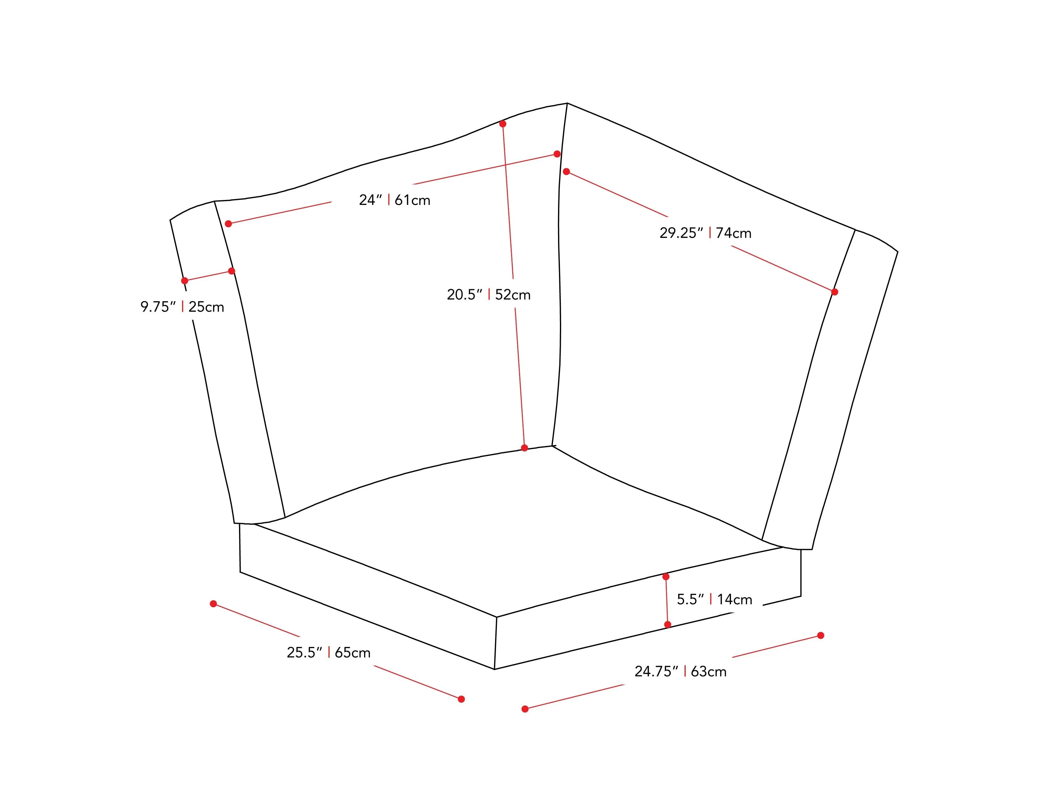 Replacement Back & Seat Square Corner Sectional Cushions 3pc