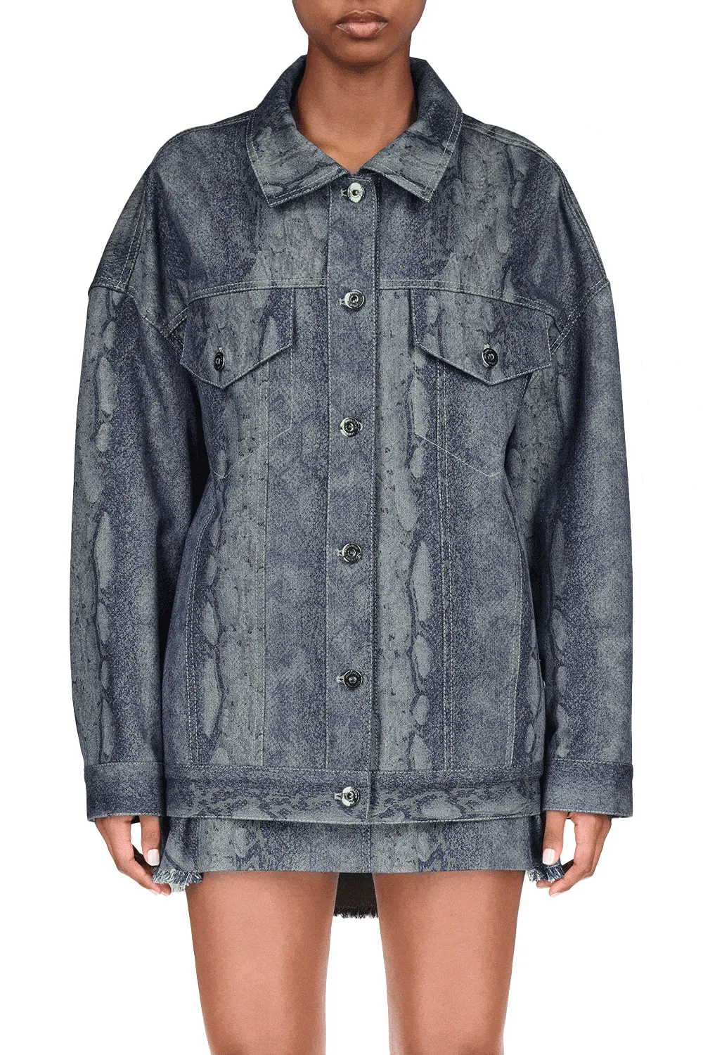 Snake Oversized Denim Jacket