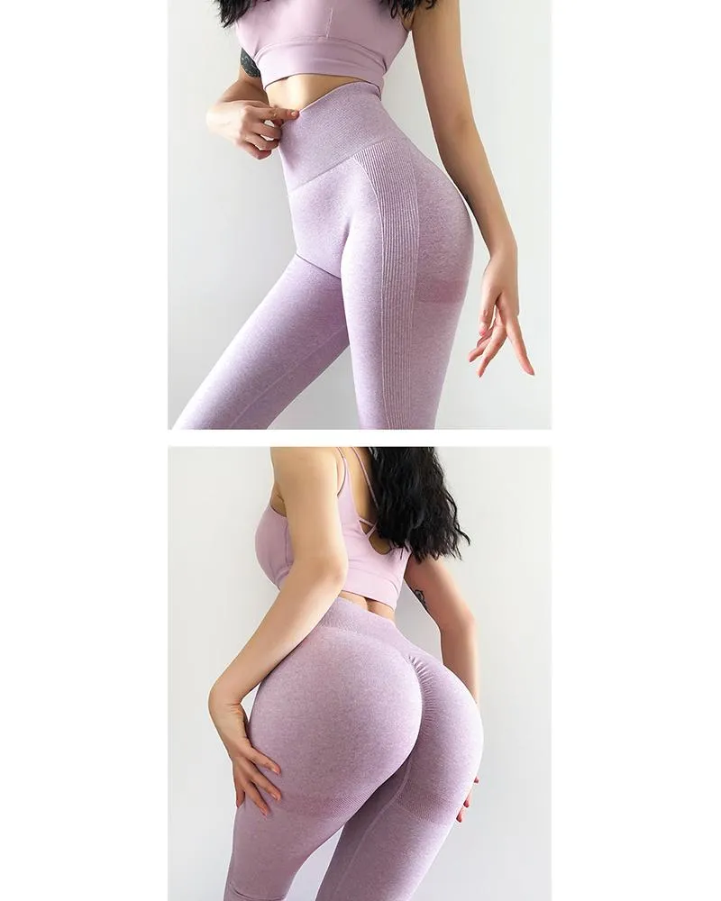 Solid High Elastic Yoga Active Pants