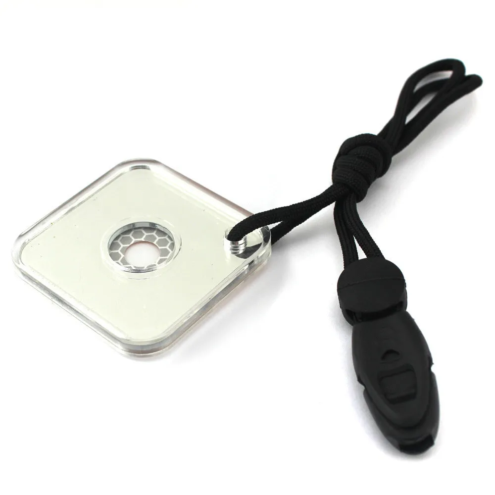 Survival Emergency Rescue Signal Mirror With Ruler Compass Whistle for Camping