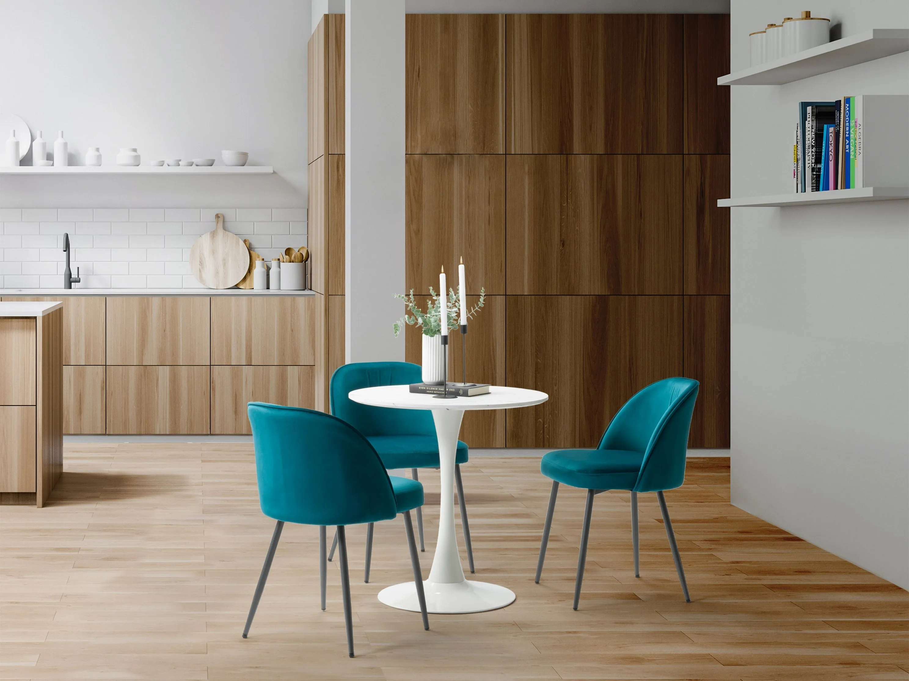 Teal 4 Piece Bistro Dining Set