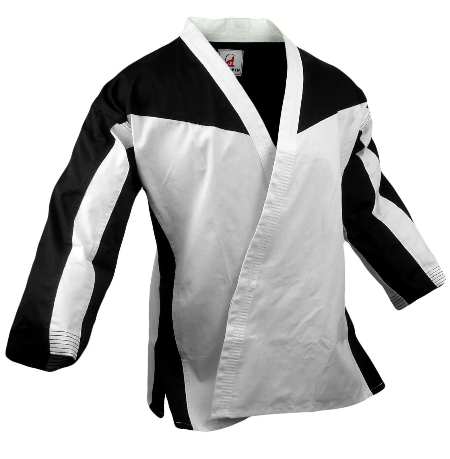 Team Jacket, Open, Black/White Combo, White Lapel