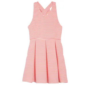 Tween Stripe Bow Back Skater Dress