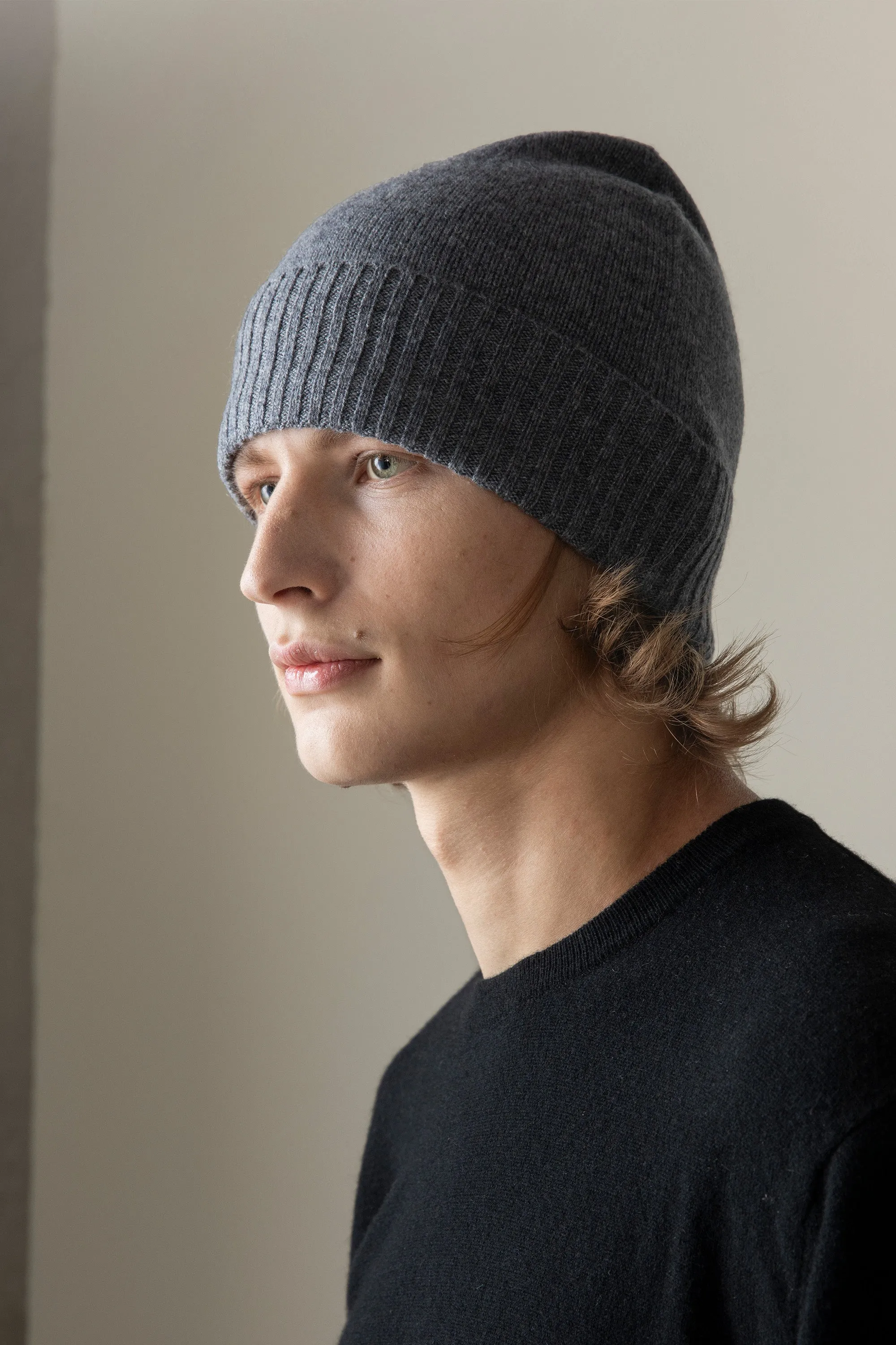 Unisex Plain Beanie Hat - Derby Grey